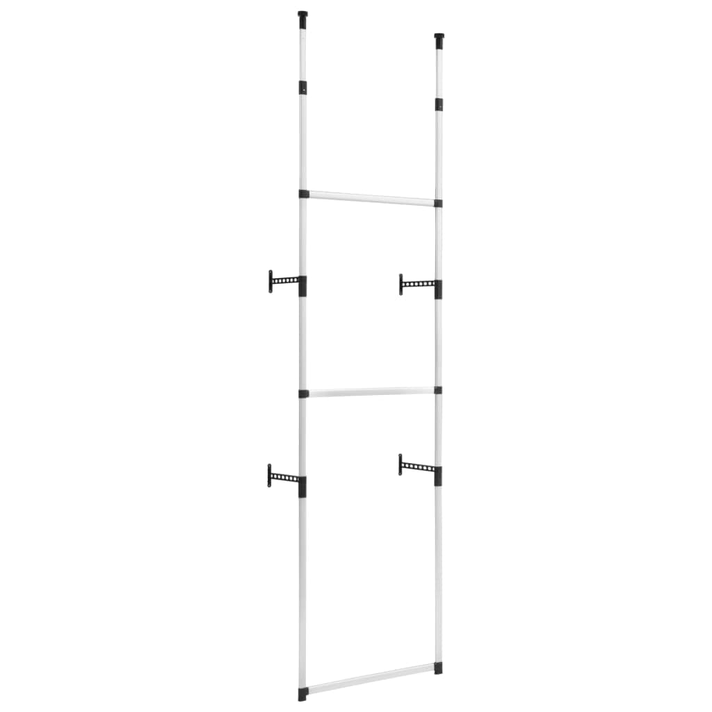 Teenpull Closet Wardrobe System Silver Clothes Hanging, Bedroom Storage - Aluminum Armoire, Lockable Clothes, Wall Locker & Cabinet