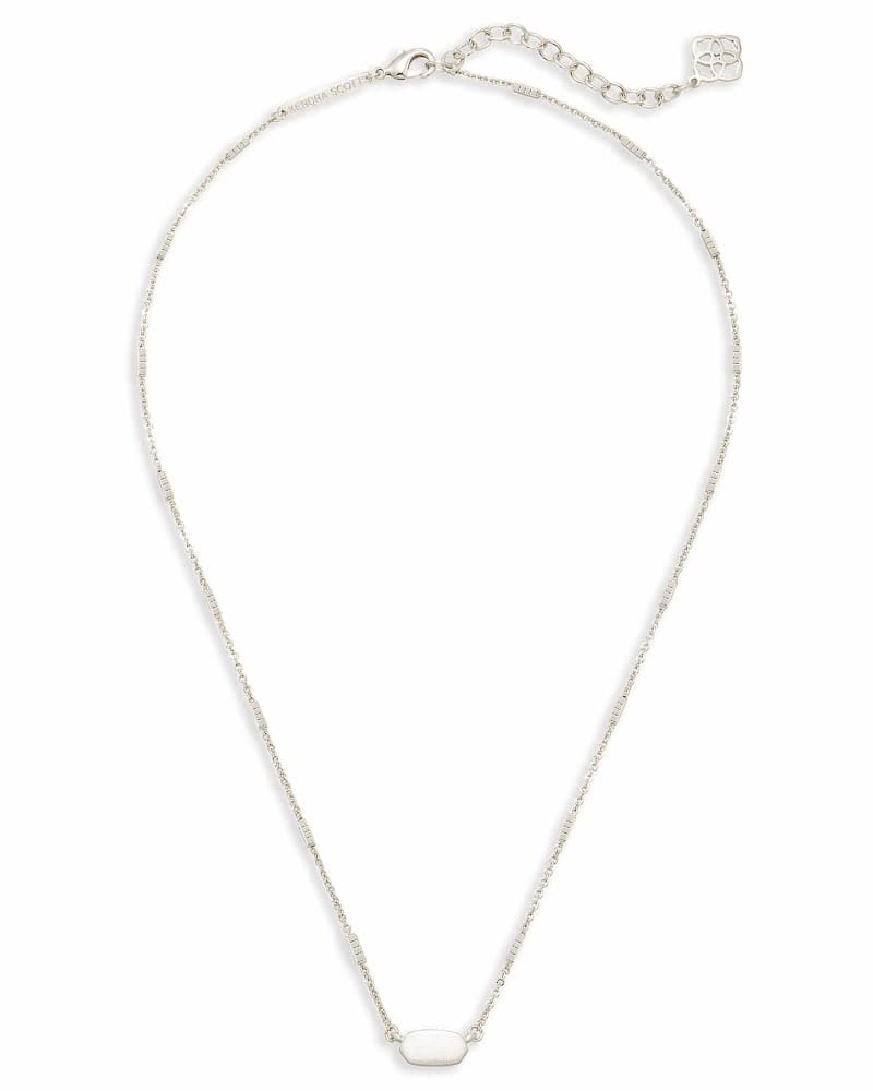 Kendra Scott Fern Pendant Necklace for Women, Dainty Fashion Jewelry, Bright Silver-Plated