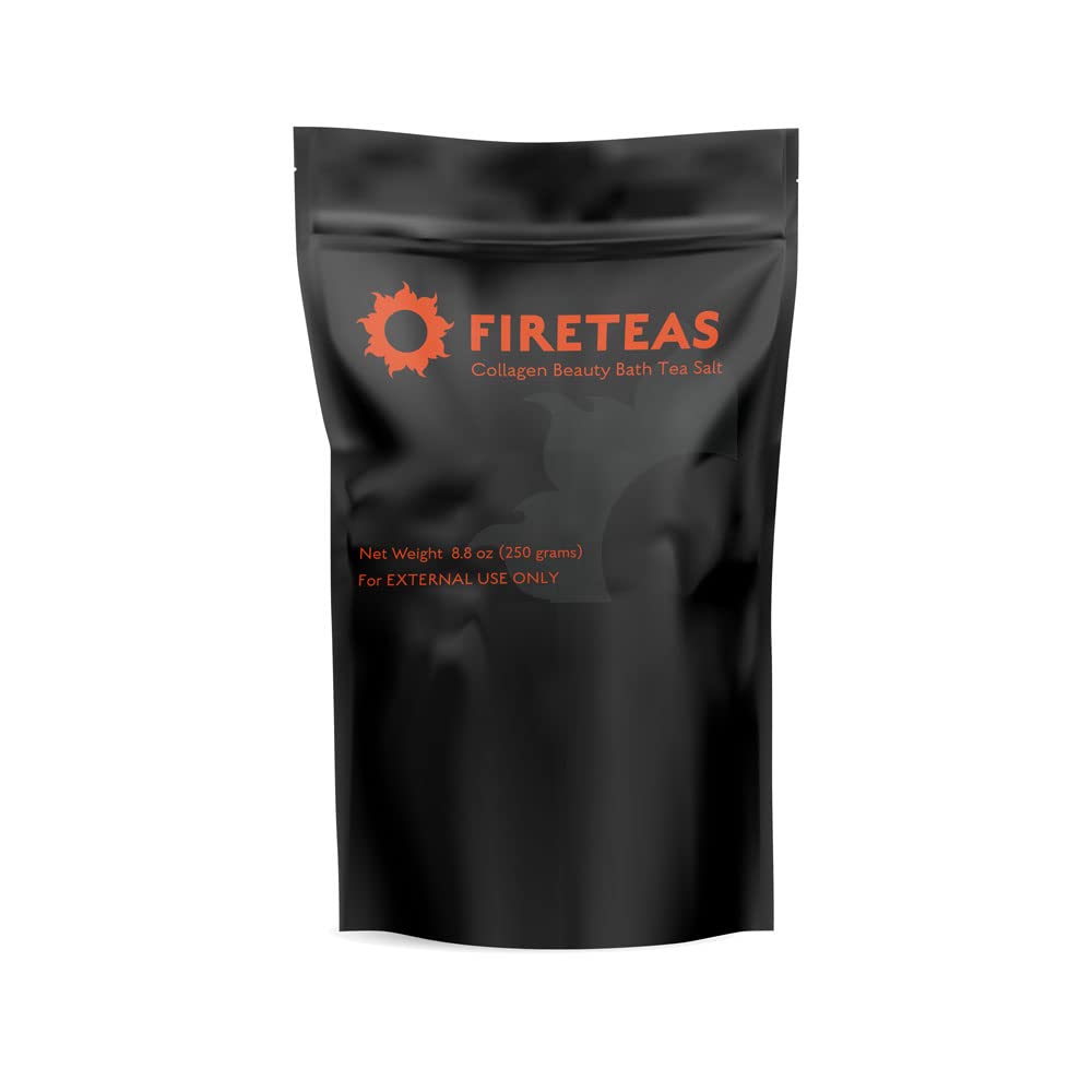 FIRE TEAS - Collagen Beauty Bath with Pink Himalayan Salt & Honey - Perfect for Skin Baths - Moisturizing, Smooth,