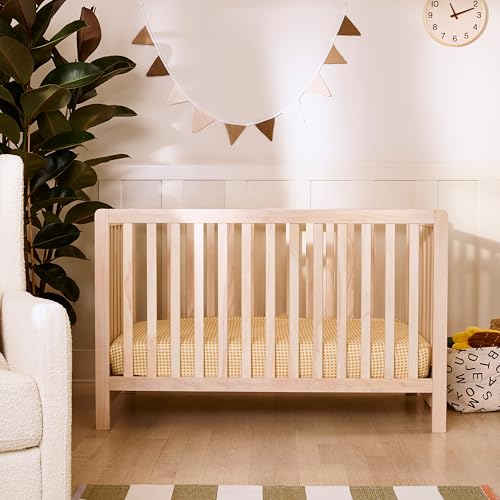 Carter's by DaVinci Colby 4-in-1 Convertible Crib - GREENGUARD Gold Certified Convertible Baby Crib to Toddler Bed, Daybed, Full-Size Bed - Wooden Baby Bed w/Four Adjustable Heights - Washed Natural