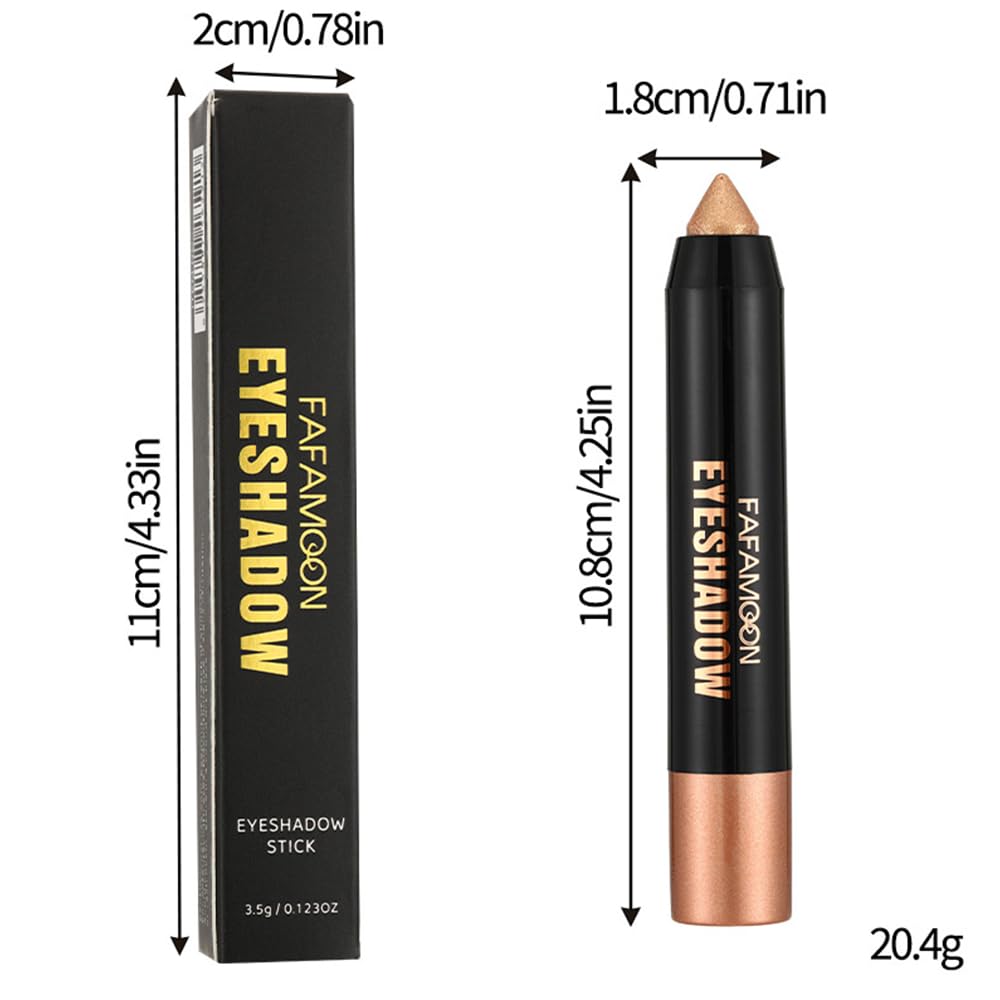 Monochrome Cream Glitter-Shimmer Eye Shadow Stick Palette makeup | 2-in-1 Eyeshadow & Eyeliner Pencil for Women | Waterproof, Vegan & Cruelty-Free | Sombras Para Ojos | 02 Shimmer White