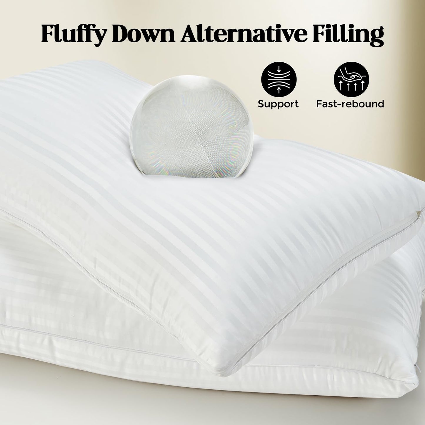 Dormirpilow Adjustable Layer Pillows,Assembled Bed Pillow,Luxury Queen Pillows Set of 2 for Back,Stomach or Side Sleepers,Queen (Pack of 2)