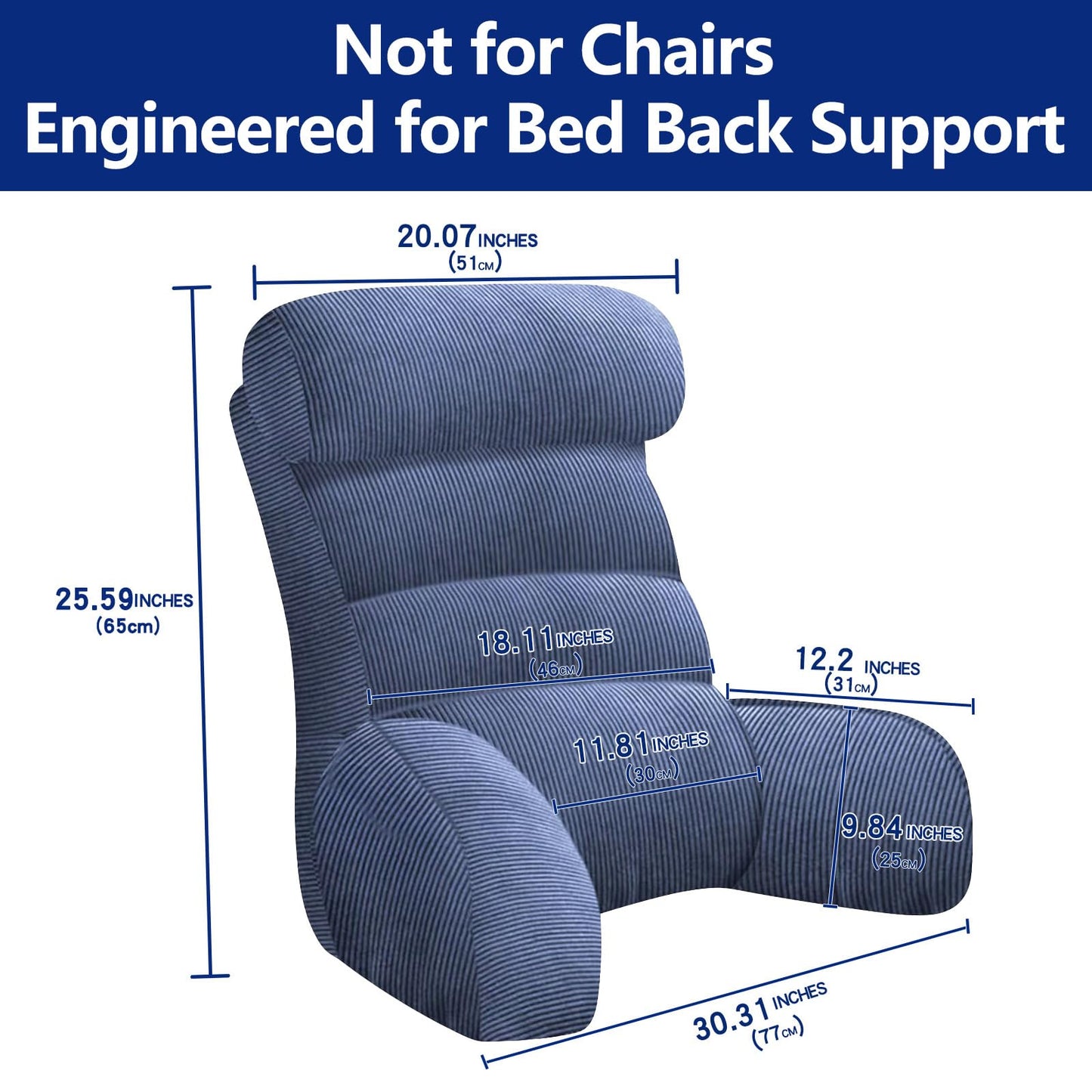 Tinuniyaa Back Pillow for Bed Sitting Up, Reading Pillow, Extra Large Arm Pillows for Adults for Back Support,Bed Pillow for Sitting up for Watching TV/Gaming/Relaxing