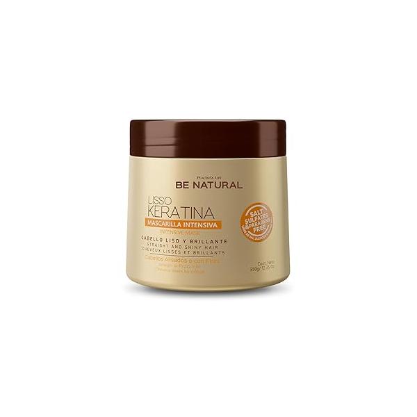 PLACENTA LIFE BE NATURAL LISSO KERATINA Mask with Hydrolyzed Keratin for a Straight and Shiny Hair- No More frizz- Have perfect Smooth - (350 ml/11.83 fl.oz)