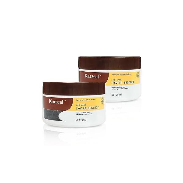 Caviar Essence Hair Mask - 16.9 oz 500ml (2 Pack), Deep Repair Conditioning for Dry Damaged Hair, Rich In Collagen, Proteins & Vitamins, Smooth Shiny