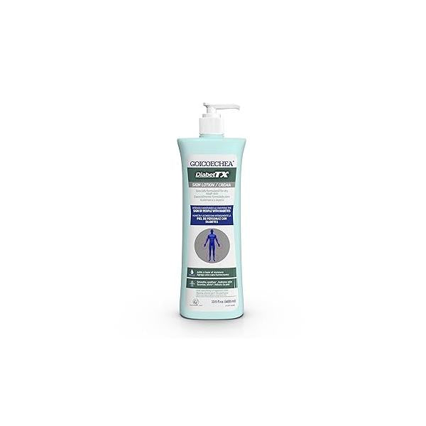 Goicoechea Diabet TX Body Lotion for Diabetic Dry Skin, Hydrating Skin Cream Women and Men, Moisturizer Hands, Legs, Body, Extra Relief, 13.5 Oz