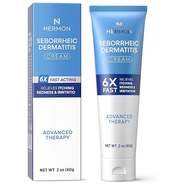 Seborrheic Dermatitis Scalp Treatment Cream: Soothing Itching Redness Scaling of - Fast-Acting Anti-Itch Ointment for Face Chest and Body Men Women 1 Pack