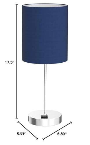 Set of 2 Touch Control Table Lamps with 2 USB & AC Outlet, 3-Way Dimmable Bedside Nightstand Lamps for Bedroom Living Room Nursery, 800 Lumens 5000K Daylight Bulbs Included