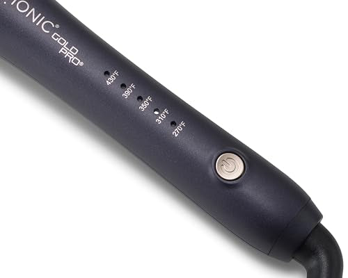 Bio Ionic GoldPro 1" or 1.25” Curling Iron, Blue, Moisturizing Heat & 24K Gold MX, New & Improved 15% Longer Barrel Ceramic Curling Iron, Adjustable Heat, Versatile Curling Wand for Long-Lasting Curls