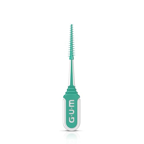 GUM Soft-Picks Comfort Flex, Mint, Easy to Use Dental Picks for Teeth Cleaning Health, Disposable Interdental Brushes with Convenient Carry Case, Dentist Recommended, 80 Count (Pack of 4)