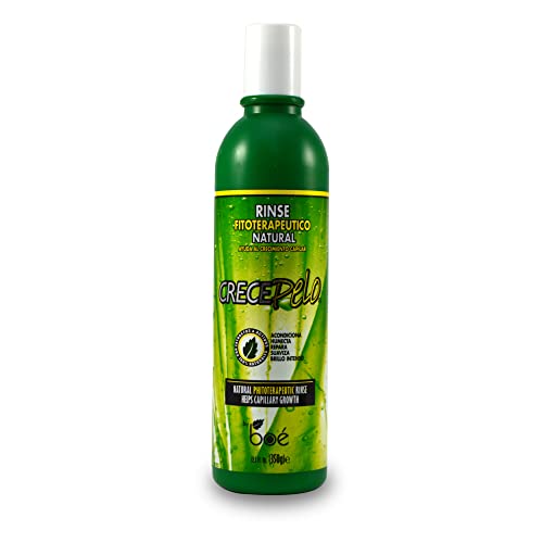 Crece Pelo Natural Hair Growth Duo – Phytotherapeutic Shampoo & Rinse Combo Set – Boosts Growth, Strength & Shine – Plant-Based Formula – Sulfate-Free, No Colorants – 12.5 oz Each