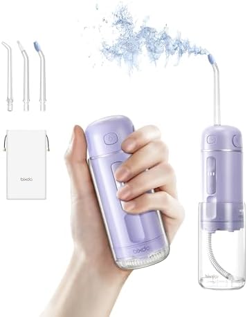 Water Flosser Travel Size - Portable Water Flosser Cordless for Teeth Gums Braces Cleaning, Oral Irrigator with 3 Modes, IPX7, Low Noise for Adult Kids, Mini Travel Essentials, A30 Pro Purple