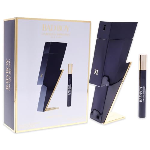 Bad Boy by Carolina Herrera for Men - 2 Pc Gift Set 3.4oz EDT Spray, 0.34oz EDT Spray