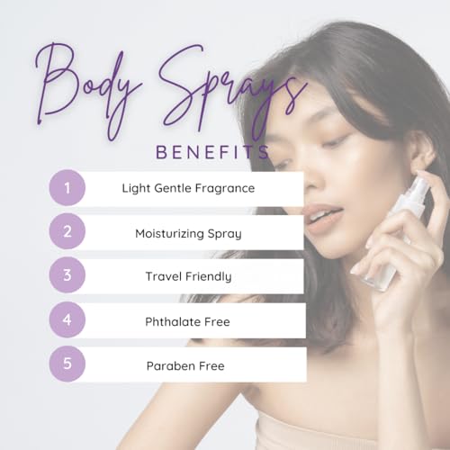 Eclectic Lady Sandalwood Body Spray, 4 ounces, Body Mist for Women with Clean, Light & Gentle Fragrance, Cologne with Soft, Subtle Aroma For Daily Use