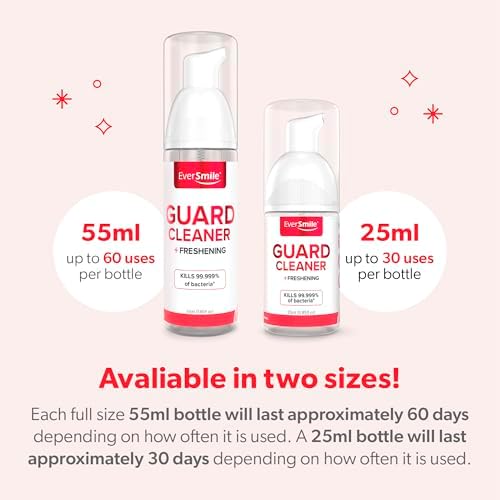 EverSmile Mouth Guard Cleaning Foam – Fresh Mint, 55ml (1 Pack) – for Mouth, Night, Football, Boxing, Sleep, Snoring, Grinding & All Types of Guards – Fights Bad Breath