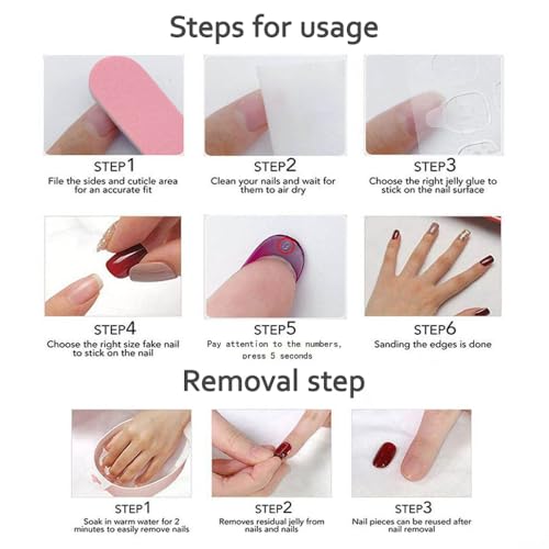 10PCS Handmade Nails Press On Nails Almond Art False Nails Women's Nails Kit 3d Press on nails,Small Size