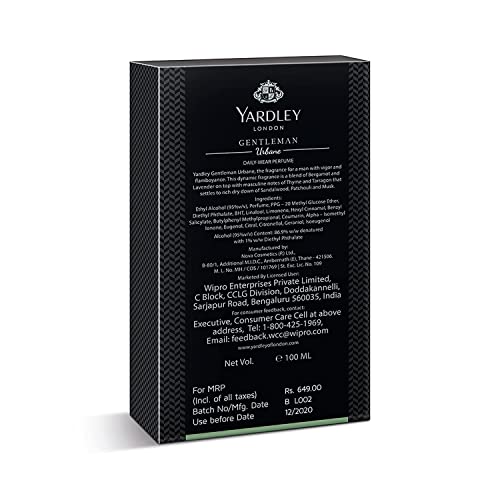 Yardley London Gentleman Fresh Perfume for Men (Urban Perfume 100ML)