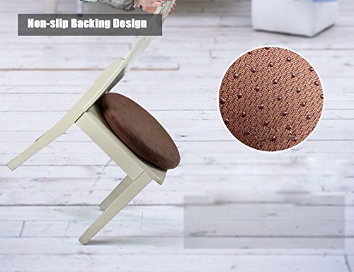 Sigmat Memory Foam Seat Cushion Anti-slip Soft Round Stool Cushion Chair Pad 16 Inch Grey