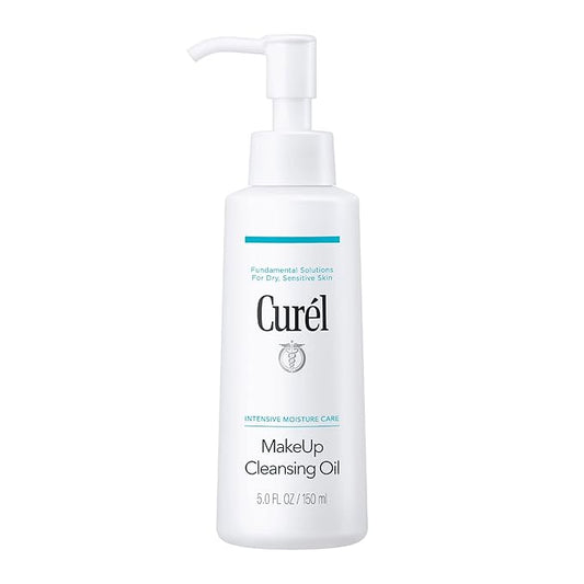 Curel Japanese Skin Care Makeup Cleansing Oil for Face, Makeup Remover & Face wash for Dry, Sensitive Skin, Cleanses & Protects Ceramides, pH Balanced, Fragrance & Alcohol Free Facial Cleanser, 5 Oz