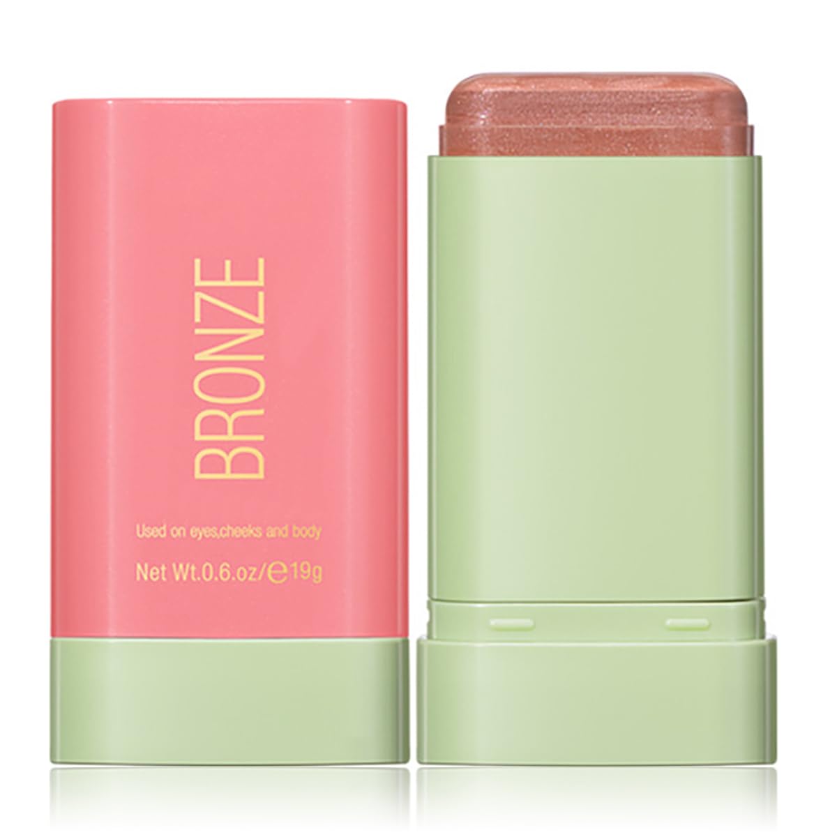 FYEBOO Multi-Use Makeup Blush Stick, Cream Blush Stick, Tinted Solid Moisturizer Stick for Cheek & Eyes & Lips, Waterproof Natural Nude Makeup, Suitable for All Skin (1#Warm Glow)