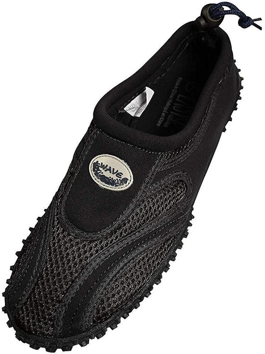 The Wave - Mens Aqua Shoe, 1185M Black/Black 12