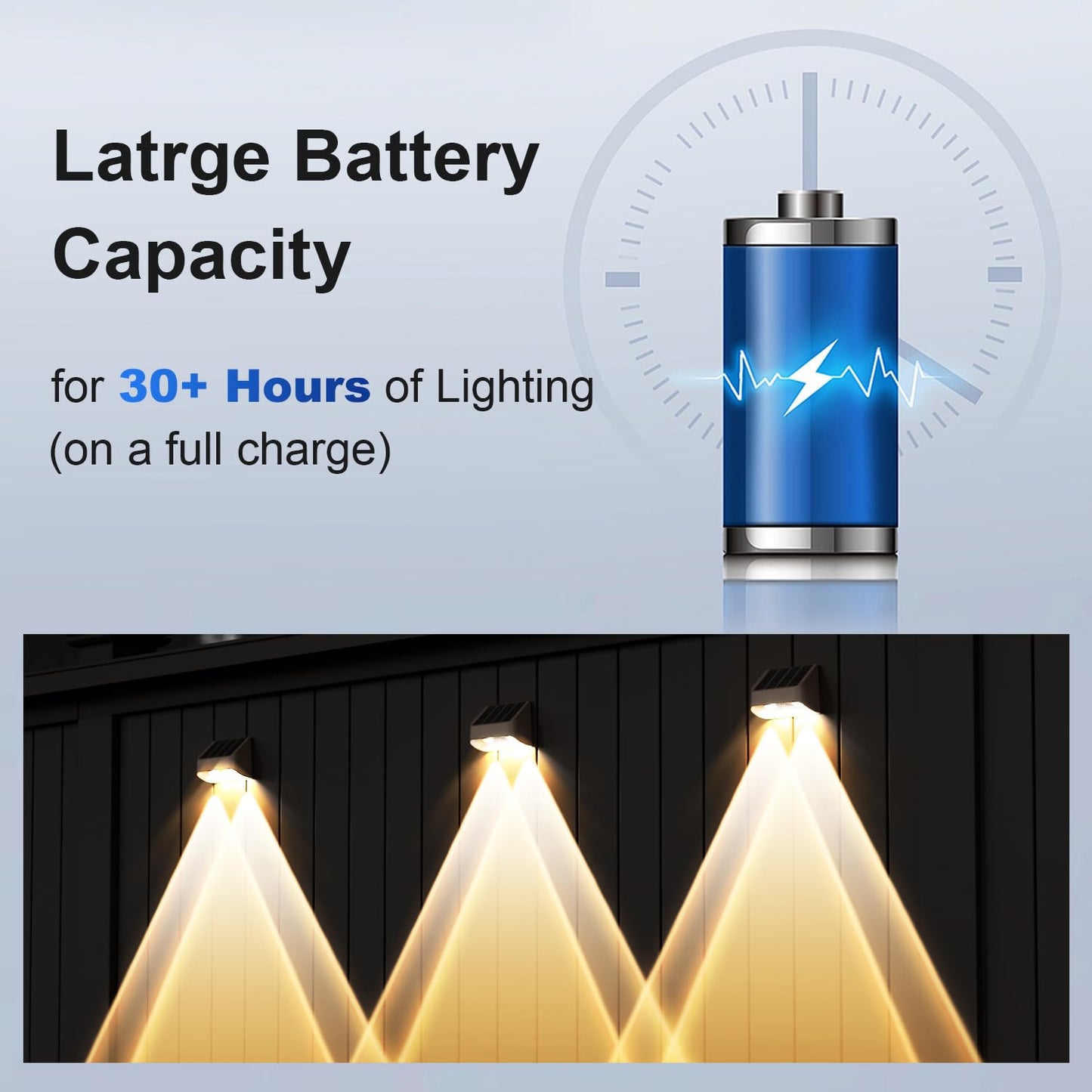 Super Long Lasting Solar Fence Lights Outdoor,Deck Lights Waterproof,Perfect for Winter and Rainy Days,Dusk to Dawn High Brightness Solar Lighting for Wall,Stair,Step,Yard,Patio,Backyard(12 Pack)