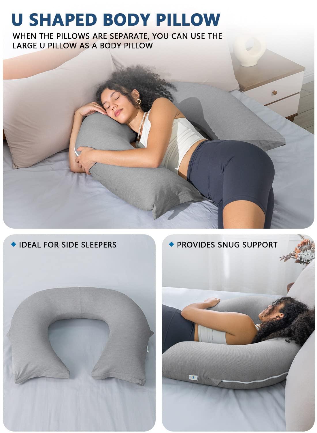 INSEN Reading Pillow, Back Pillow for Sitting in Bed for Reading, Nurse & Relax, Reading Pillow for Adults, Moms & Kids, Sit Up Pillow for Bed