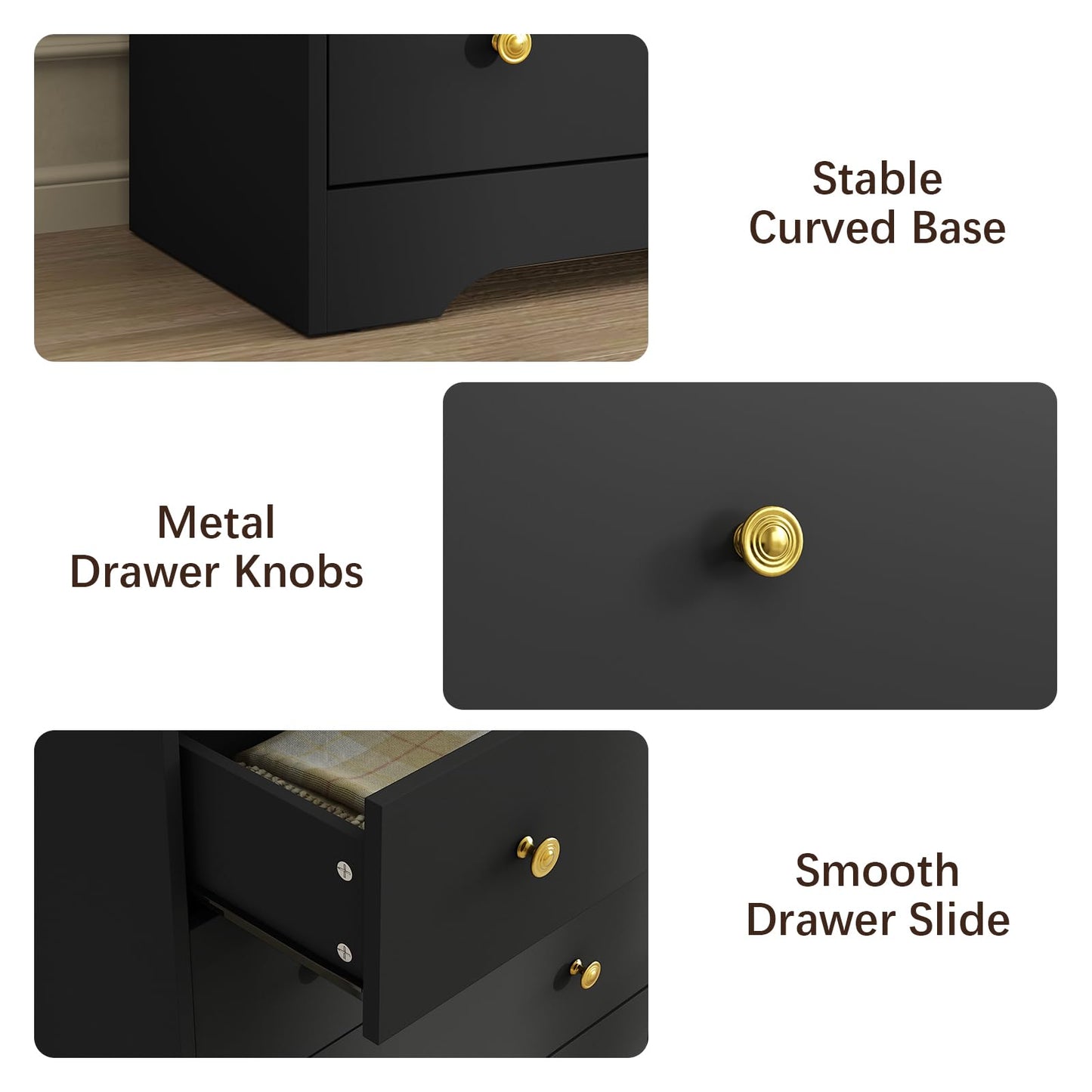 LYNSOM Modern 10 Drawer Dresser, 55.1" Wide Dressers & Chests of Drawers with Large Capacity Storage, Mid Century Black Dresser for Bedroom, Hallway, Black