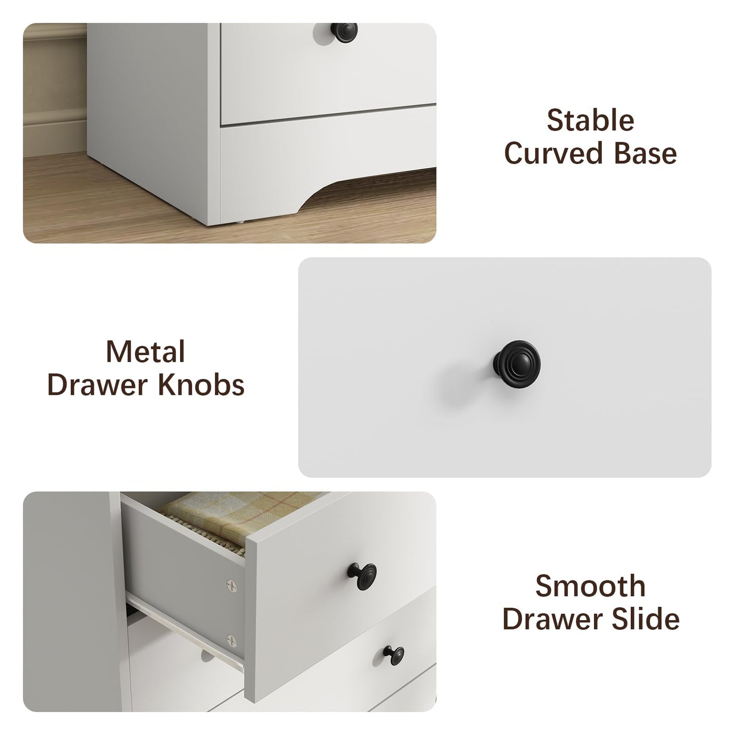LYNSOM Modern 8 Drawer Dresser, 55.1" Wide Dressers & Chests of Drawers with Large Capacity Storage, Mid Century White Dresser for Bedroom, Hallway, White