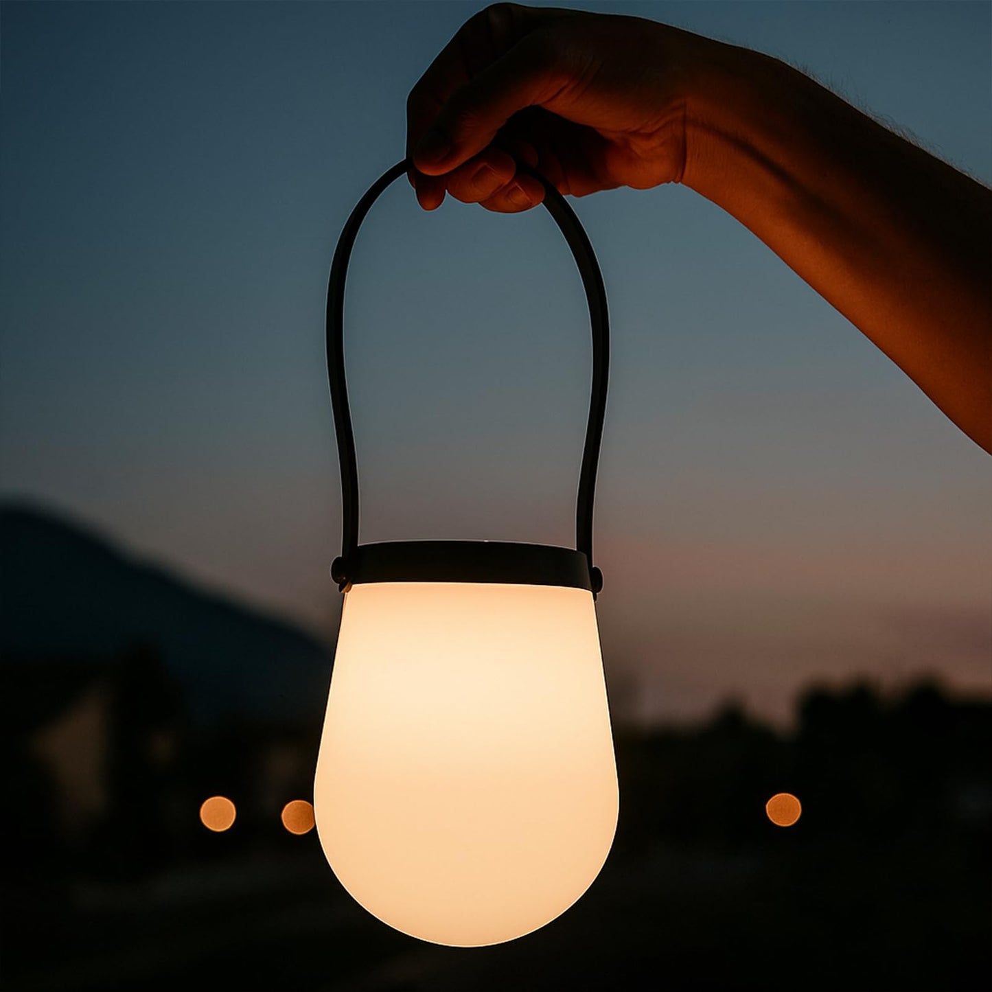 FUYO Outdoor Table Lamp, Hanging Night Light, Portable Shower Lamp. Rechargeable Lamp with RGB for Outdoor Bedroom Living Room Patio Camping Party Garden Porch