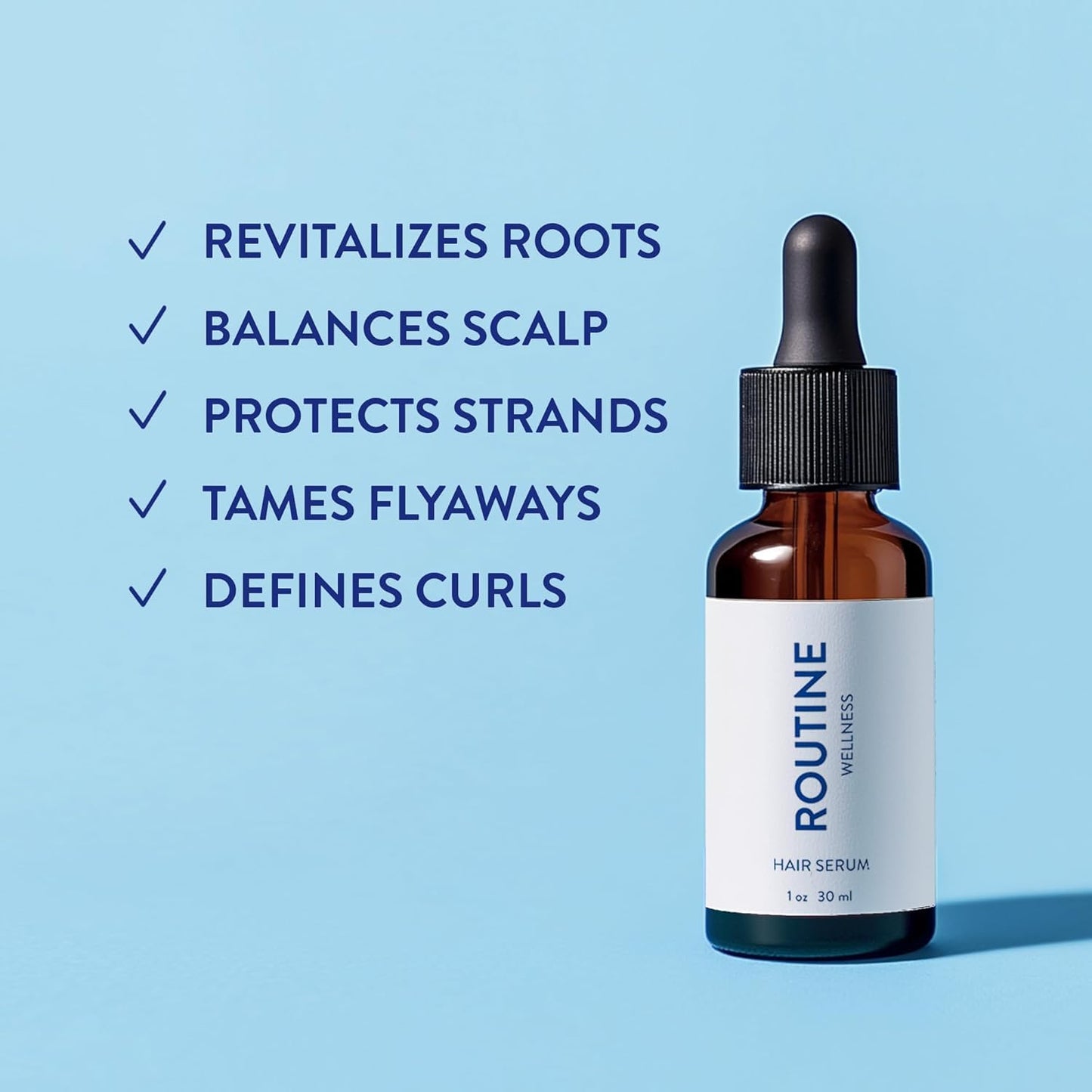 Routine Wellness Advanced Hair Serum - Nourishing Scalp Treatment for Enhanced Hair Support with Natural Oils, Ideal for Men & Women - 30ml (Pack of 3)