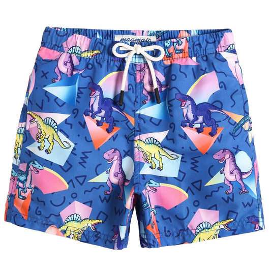 maamgic Boys Swim Trunks Toddler Swim Shorts Little Boys Bathing Suit Swimsuit Toddler Boy Swimwear,Dinosaur-blue,2 T