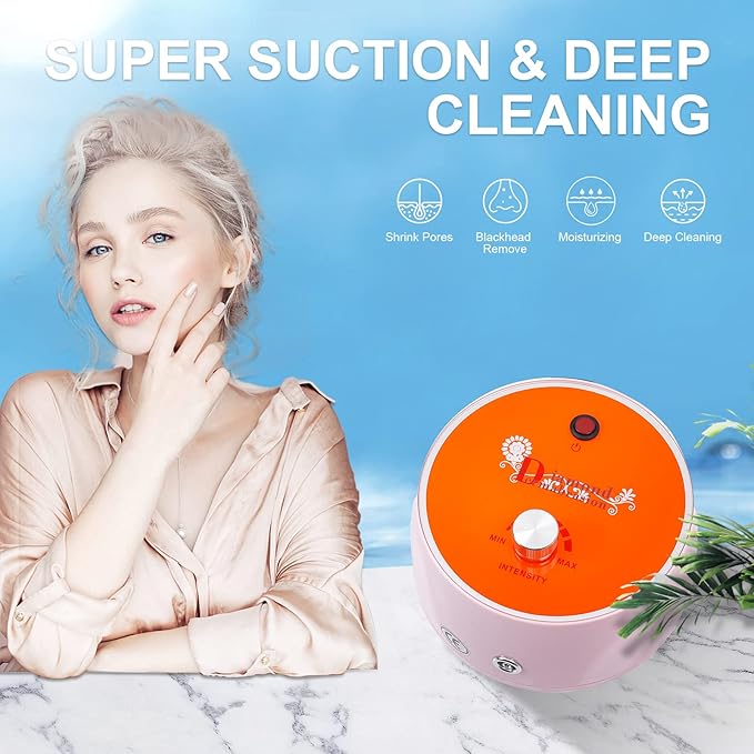 3 in 1 Diamond Dermabrasion Machine Professional Pore Vacuum for Skin Toning Black Head Removal Cleaner with 0-70 cmHg Suction Power Facial Treatment Machine