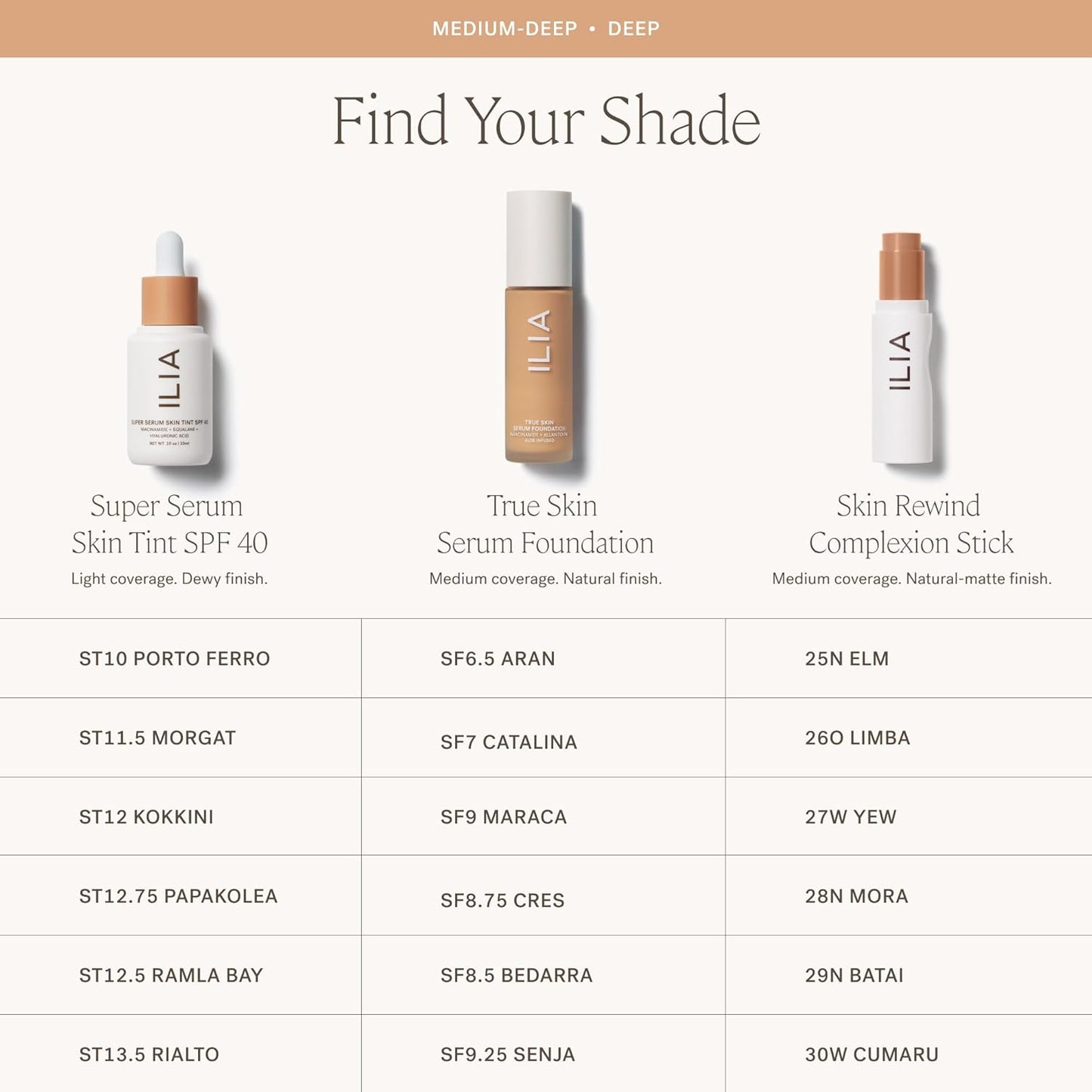 ILIA - Skin Rewind Complexion Stick - Foundation + Concealer + Skincare | Non-Toxic, Vegan, Cruelty-Free, Clean Makeup (26O - Limba, 0.35 oz | 10 g)