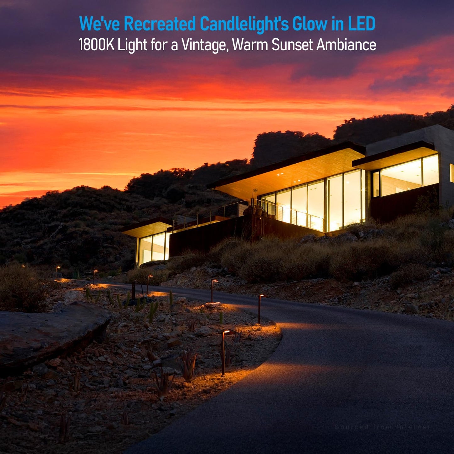 LEONLITE 5CCT Low Voltage Landscape Lights, 5W Anti-Glare LED Pathway Lights, Aluminum Housing, IP65 Waterproof for Outdoor Path Sidewalk Walkway Yard, 1800K/2700K/3000K/4000K/5000K, ETL, Pack of 6