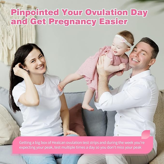 Ovulation Test Strips 50 and Pregnancy Tests 50, HEAL-CHECK Bulk Ovulation Predictor Kit for Women TTC, Over 99% Accuracy, Easy to Use at Home, Individually Wrapped, FSA HSA | 50LH+50HCG+100 Urine Cup