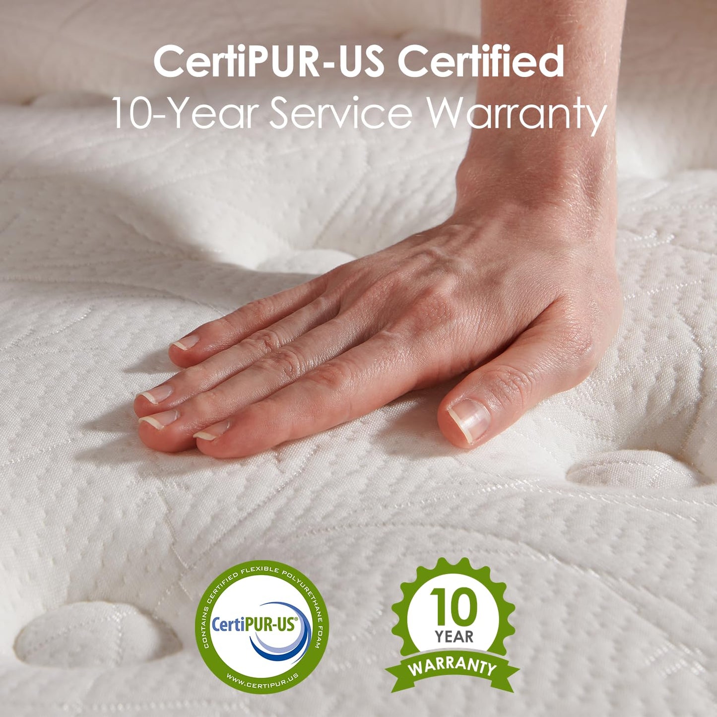 King Size Mattress 12 Inch - Medium Firm Hybrid Mattress with Memory Foam & Zoned Pocket Springs for Pressure Relief, Quiet Sleep | Fiberglass-Free, CertiPUR-US Certified | King Mattresses in a Box