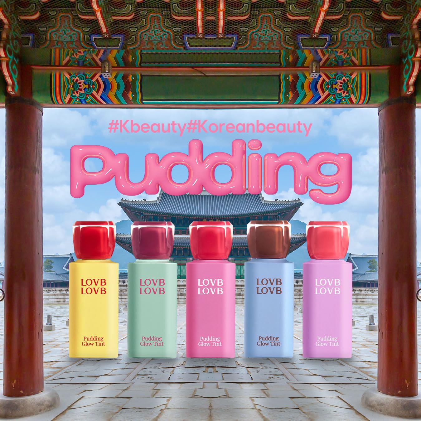 Pudding Glow Korean Lip Tint | Natural Lip Stain | Gloss to Stain | Long-Lasting & Non-Sticky | Lightweight Lip Tint 0.14 oz. (02 ENDING ROSE)