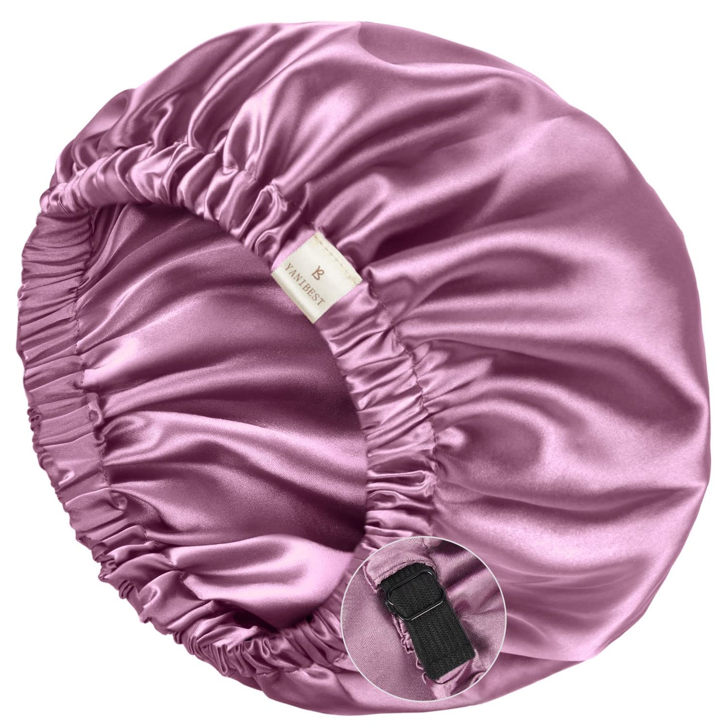 YANIBEST Silk Bonnet for Sleeping Satin Bonnet Hair Bonnets for Black Women and Men Double Layer Ajustable Bonnet for Curly Braids Hair