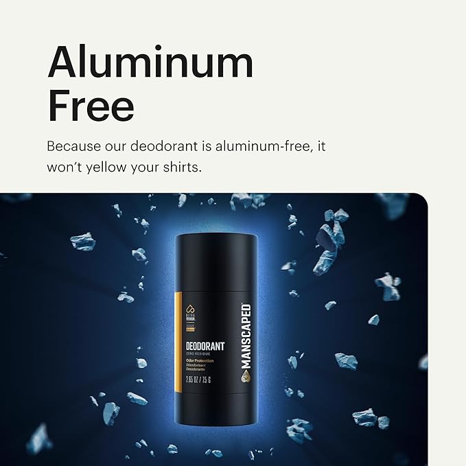 MANSCAPED® UltraPremium Deodorant, Aluminum-Free Clear Formula, Soft and Comfortable with Cologne-Quality Fragrance for Under Arm Odor Protection, 2.65 oz Stick (1 Pack)