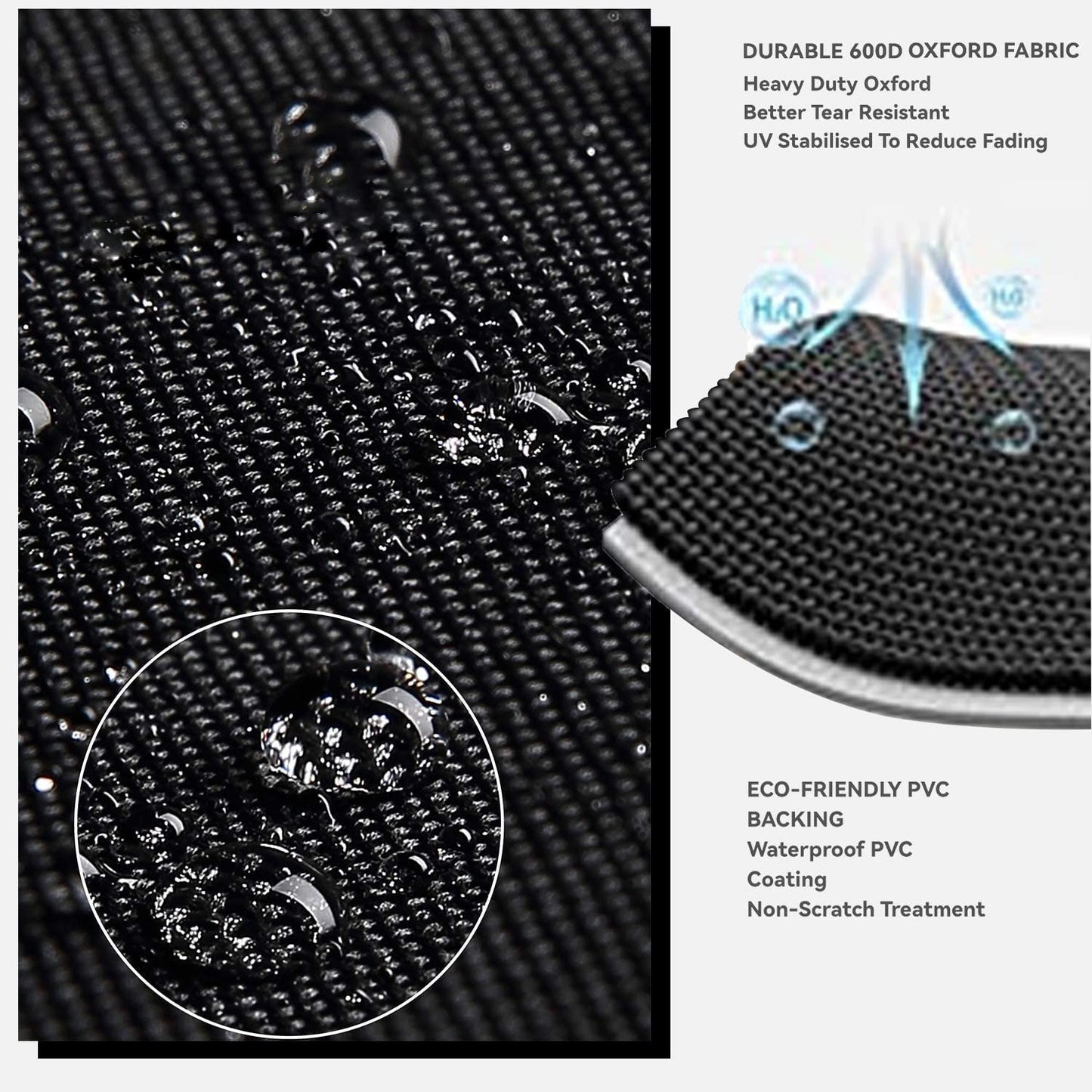 Wnanan Outdoor Prep Table Cover - Heavy Duty Waterproof Cover for Outdoor Stainless Steel Table,Black