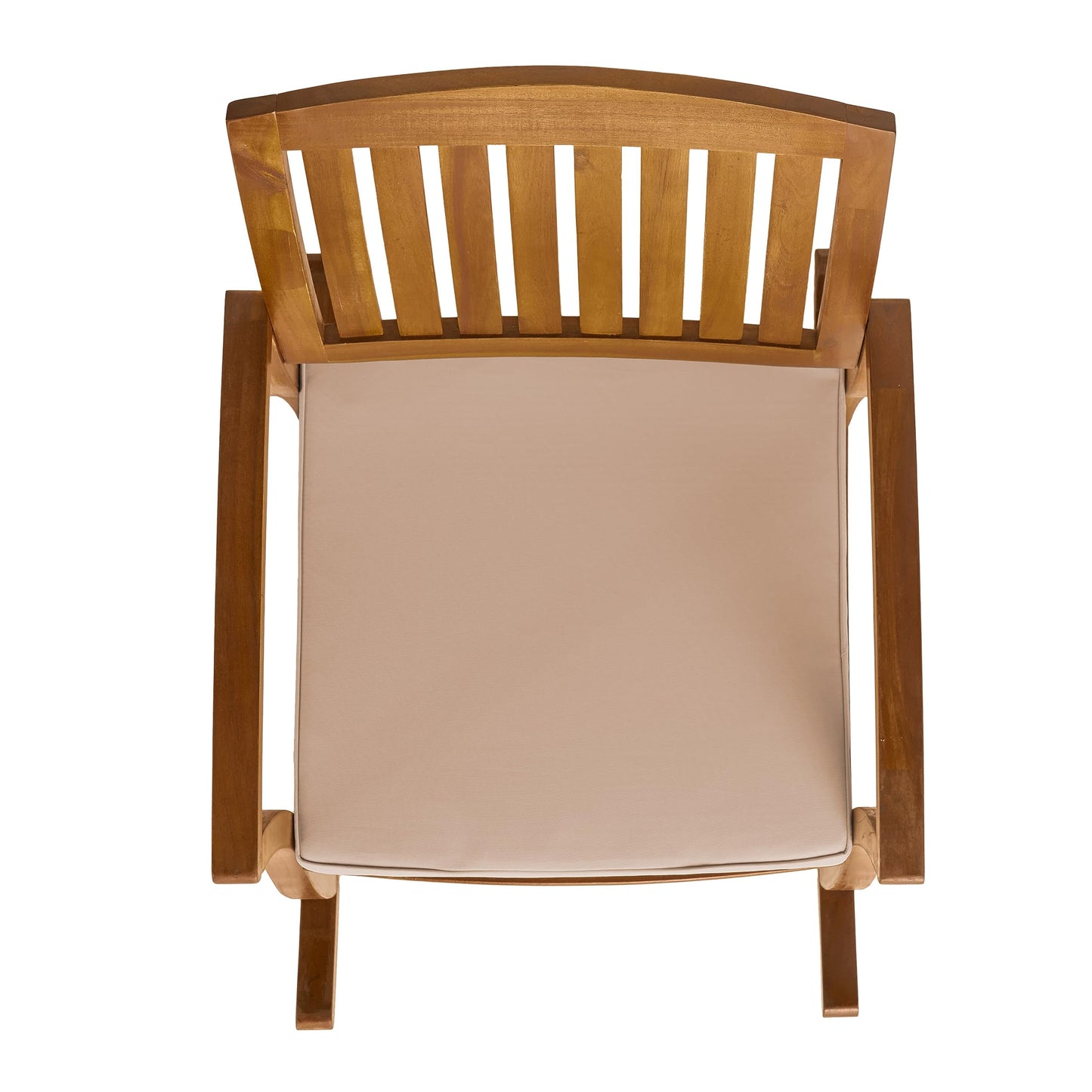 Christopher Knight Home Selma Acacia Rocking Chair with Cushion, Teak Finish