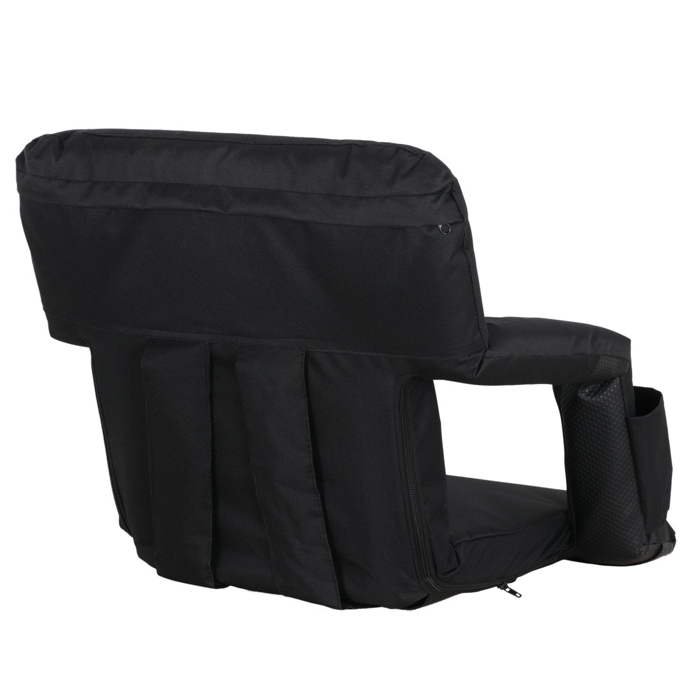 Smartxchoices 2 Pack Stadium Seat Chair Bleacher Seats 5-Reclining Positions Padded with Back Support Cushion Arms Pocket Portable Folding Seat with Shoulder Straps for Gaming with Arm Rest, PVC