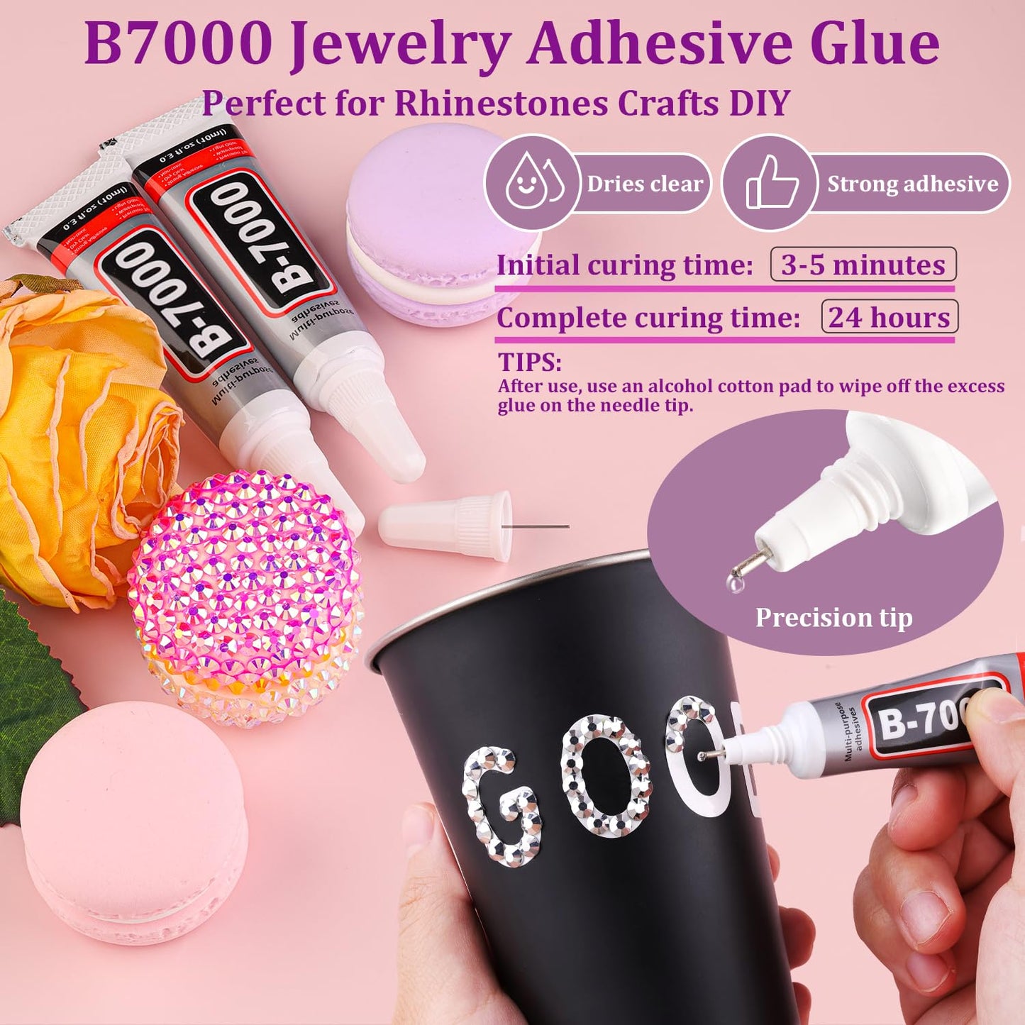 30000Pcs Silver Rhinestones for Bedazzling with B7000 Jewelry Glue, Bedazzler Kit Flatback Gems, Resin Rhinestones for Crafting Crafts Clothing Shoes Fabric Nail Art Assorted Size 2/3/4/5/6mm