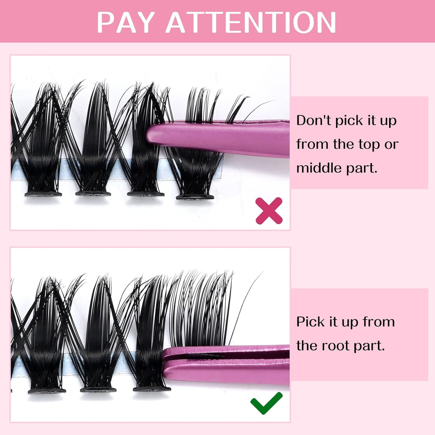 280 Pcs Individual Lashes 40D+50D Mixed Lash Clusters 14 Rows Cluster Lashes that Look Like Eyelash Extensions DIY Lash Extension Self Application At Home (40+50-D-14-20mix)