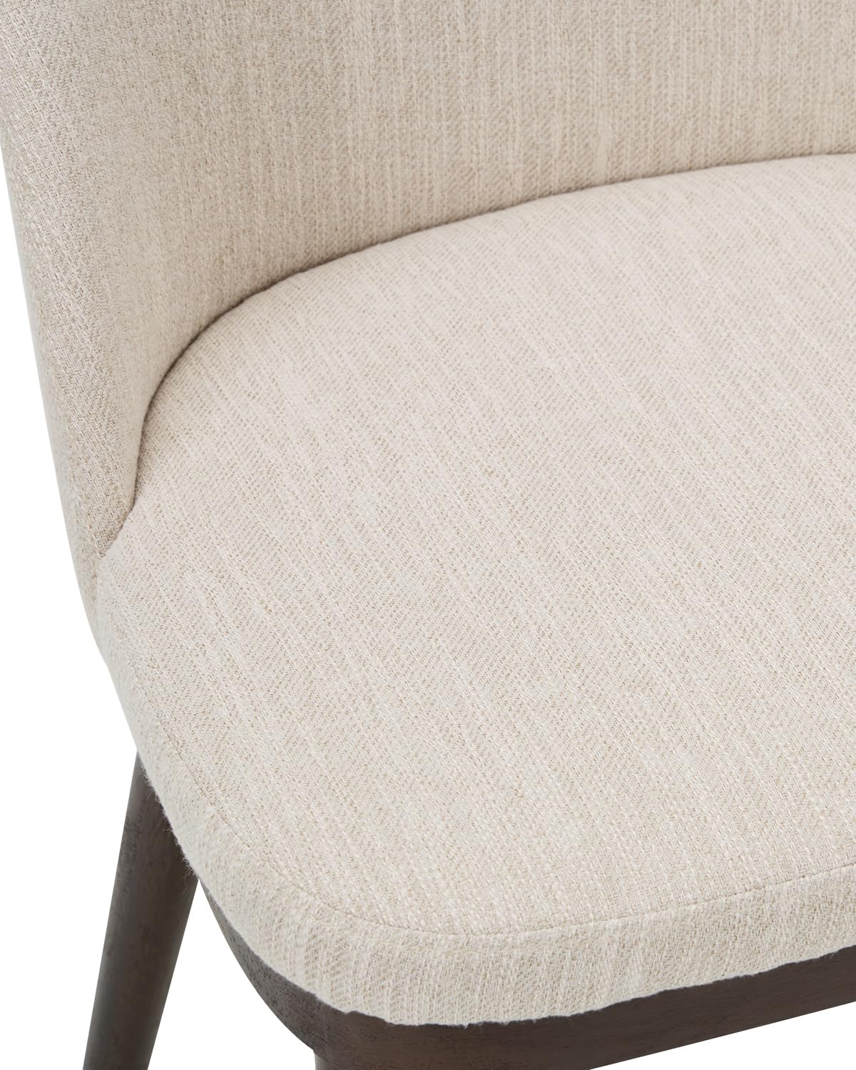 Homixis Upholstered Dining Chairs Set of 4 - Line Fabric Modern Dining Room Chairs, Mid-Back Restaurant Kitchen Chairs with Wooden Legs