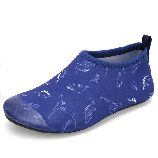 Racqua Pool Swim Shoes Boys Girls Beach Swim Surf Shoes Water Sports Shoes Kids Barefoot Water Socks Quick-Dry Aqua Yoga Socks Dinosaur Size 12.5-13.5