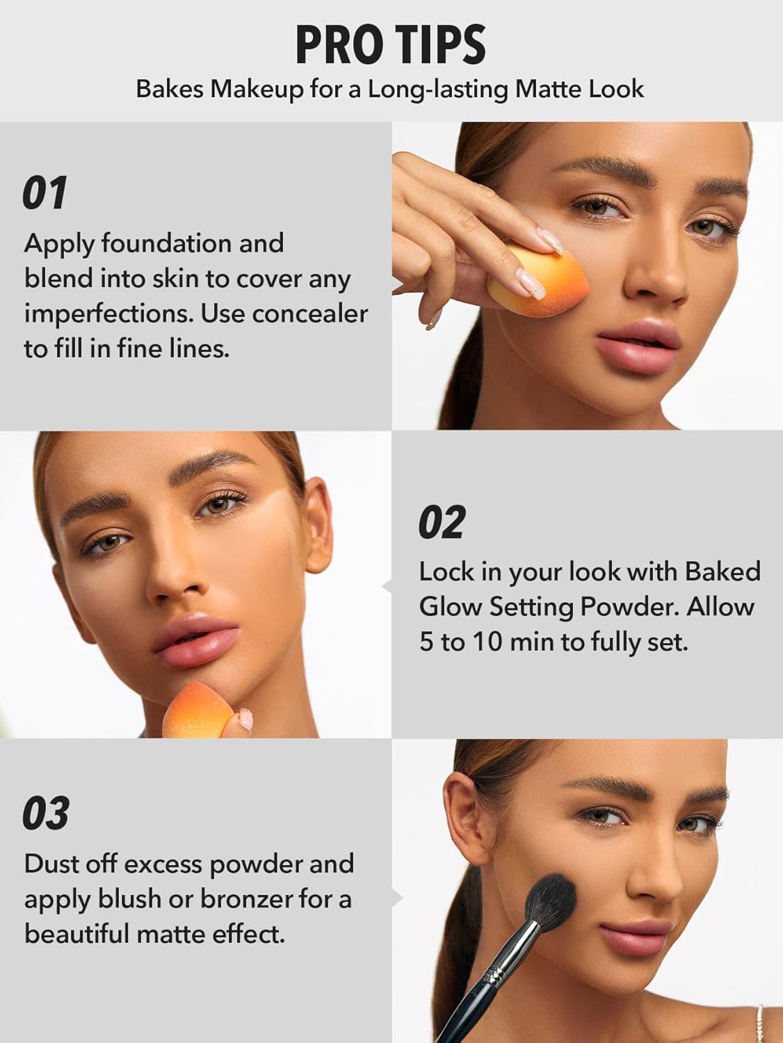 SHEGLAM Baked Glow Setting Powder Oil Control Loose Face Powder Translucent Pore-Less Flawless Smooths Fine Lines Glowy Powder - Translucent