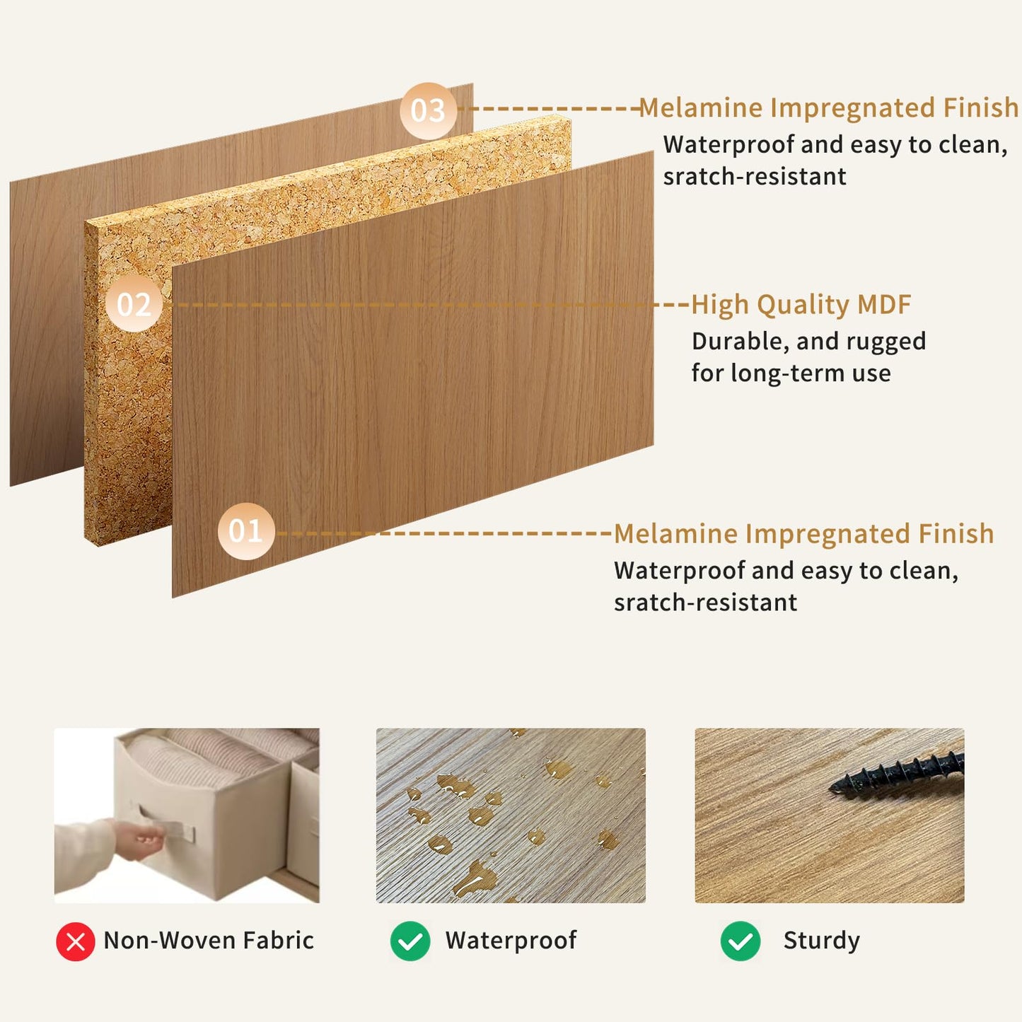 Sscaktu 8 Drawer Dresser for Bedroom, Modern Fluted Double Dresser, 55" Wide Chest of Dressers, Mid Century Wooden Beside Table for Closet, Living Room and Entryway, Natural