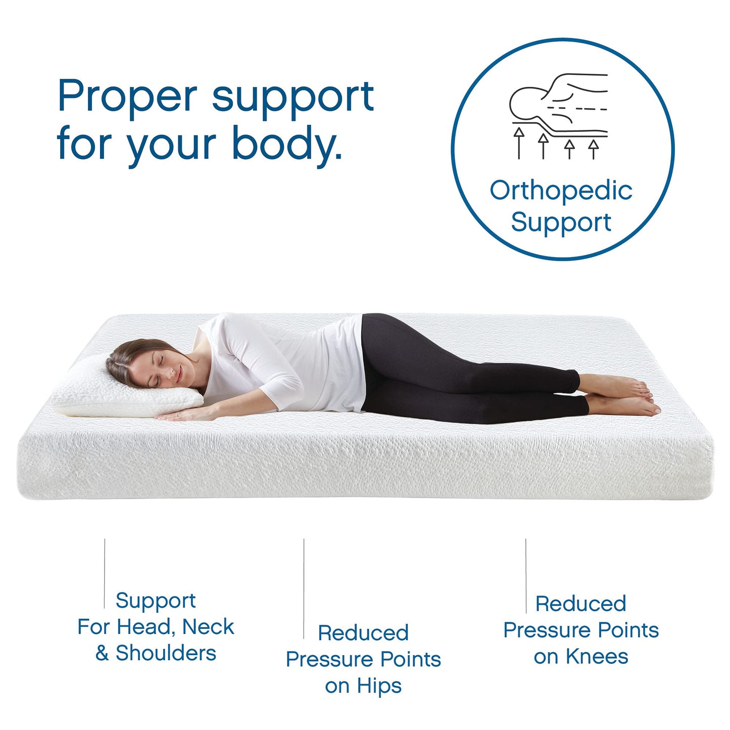 Cool Gel 10 Inch Full Size Mattress Memory Foam Medium Firm, Gel Memory Foam Mattress Full Matress Cooling, Made in the USA, 10" Depth with Pressure Relief, CertiPUR-US Certified No Fiberglass, Bed